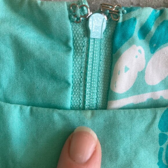 Lilly Pulitzer White Label Blue & White Palm Tree Sundress, size 8 - Picture 7 of 7